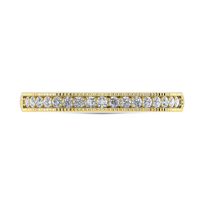 14K Yellow Gold Lab Grown Diamond 1/6 Ct.Tw. Stack Band
