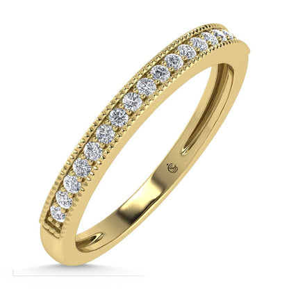 14K Yellow Gold Lab Grown Diamond 1/6 Ct.Tw. Stack Band
