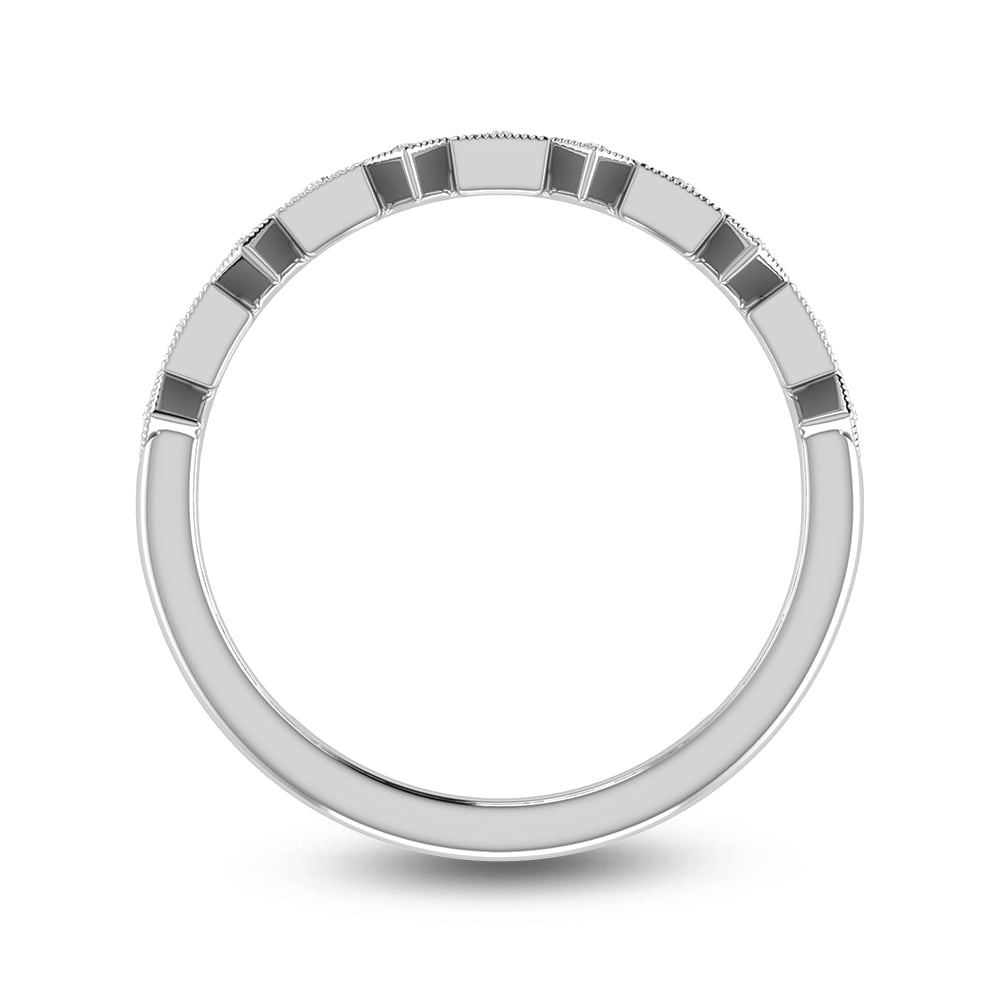 14K White Gold Lab Grown Diamond 1/8 Ct.Tw. Stackable Band