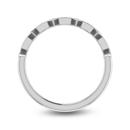 14K White Gold Lab Grown Diamond 1/8 Ct.Tw. Stackable Band