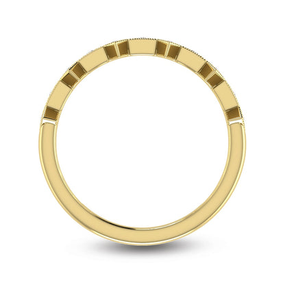 14K Yellow Gold Lab Grown Diamond 1/8 Ct.Tw. Stackable Band