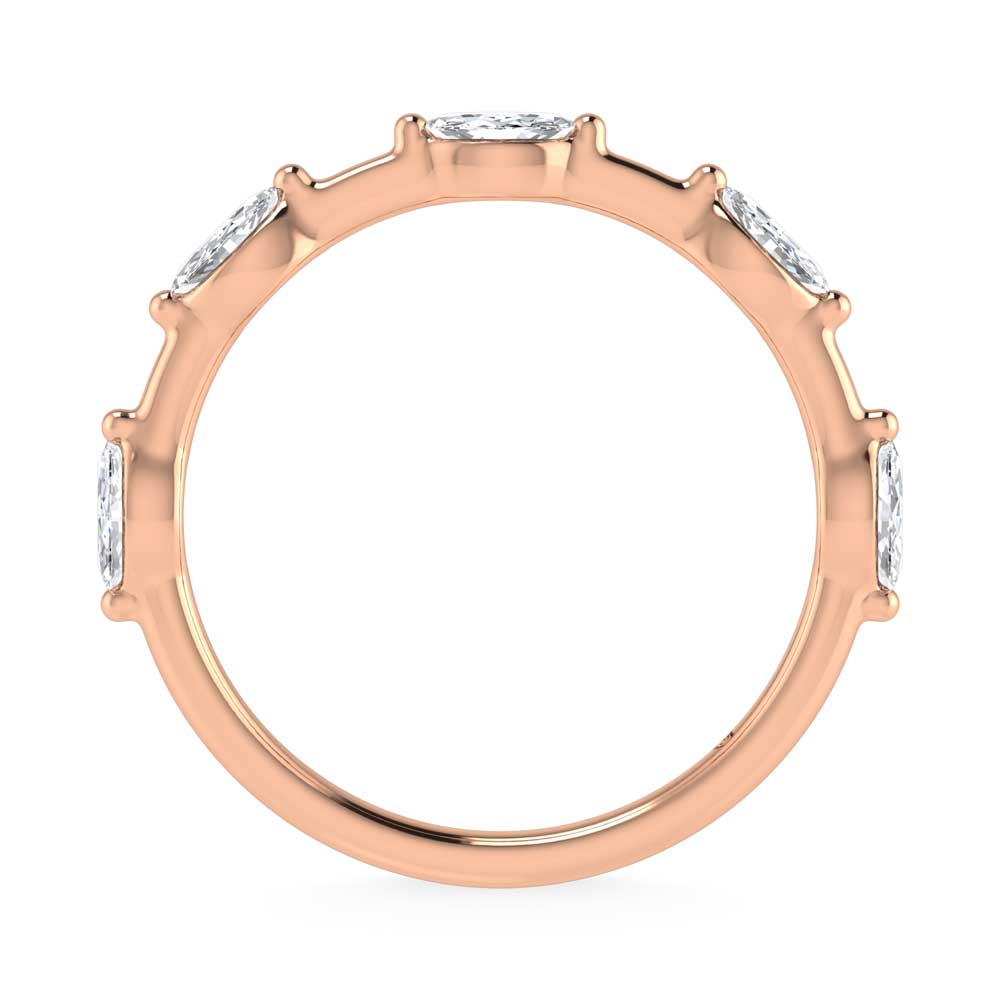14K Rose Gold Lab Grown Diamond 1/3 Ct.Tw. Marquise Shape Stackable Band