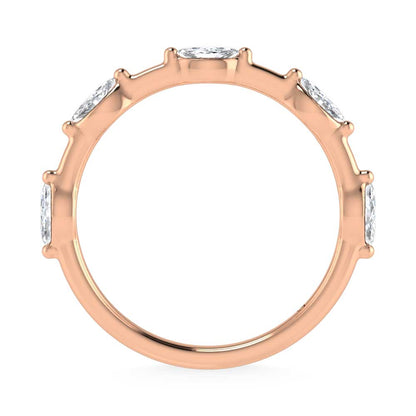 14K Rose Gold Lab Grown Diamond 1/3 Ct.Tw. Marquise Shape Stackable Band