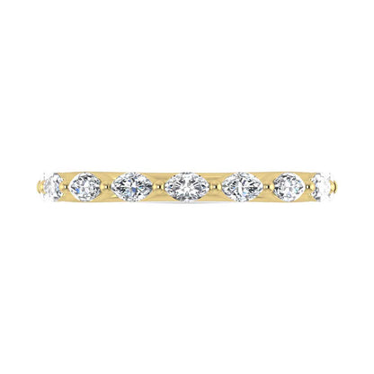 14K Yellow Gold Lab Grown Diamond 1/3 Ct.Tw. Marquise Shape Stackable Band