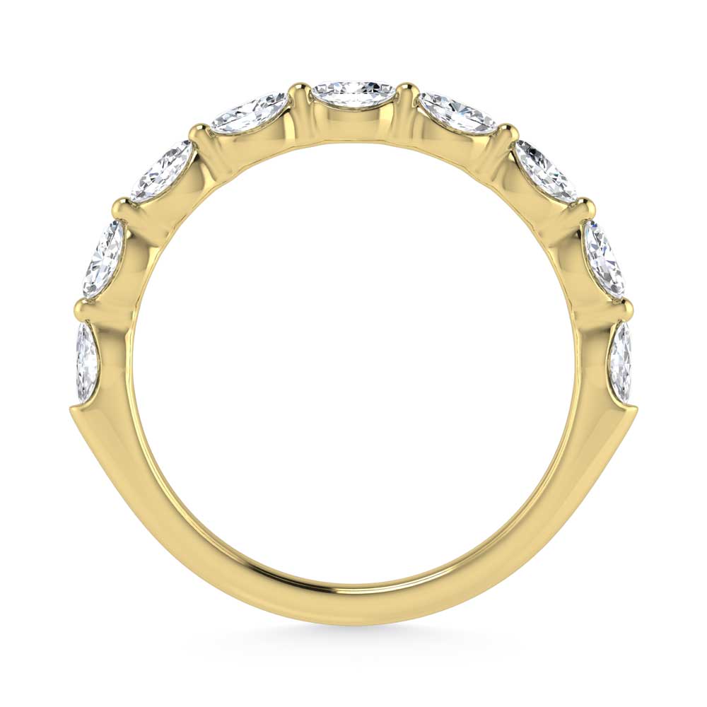 14K Yellow Gold Lab Grown Diamond 1/3 Ct.Tw. Marquise Shape Stackable Band