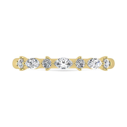 14K Yellow Gold Lab Grown Diamond 1/4 Ct.Tw. Stackable Band