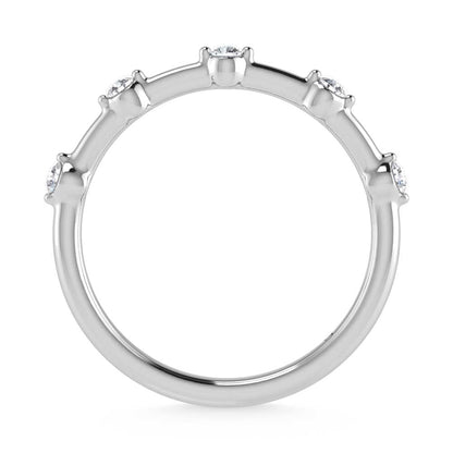 14K White Gold Lab Grown Diamond 1/8 Ct.Tw. Stackable Band