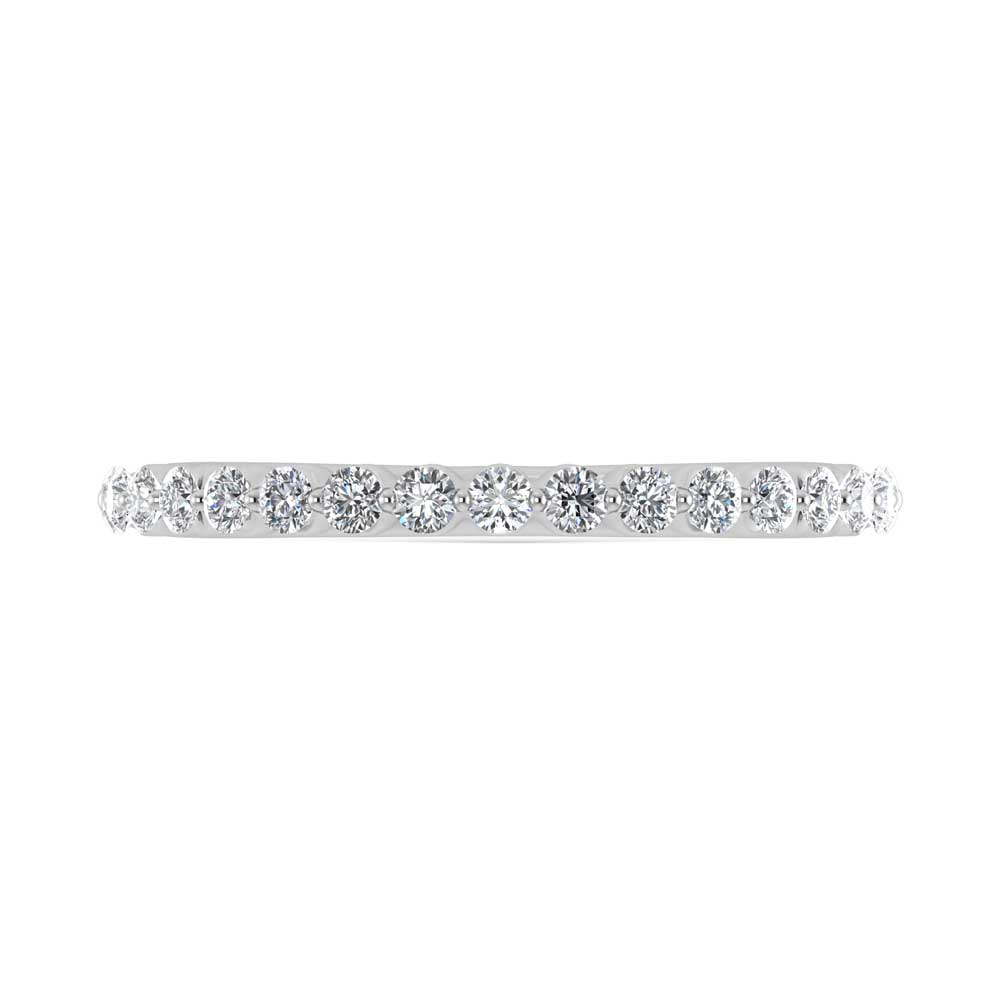 14K White Gold Lab Grown Diamond 1/4 Ct.Tw. Stackable Band