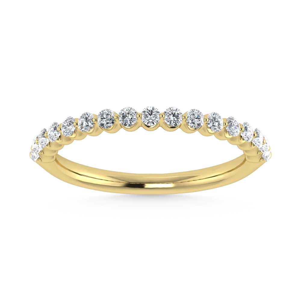 14K Yellow Gold Lab Grown Diamond 1/4 Ct.Tw. Stackable Band