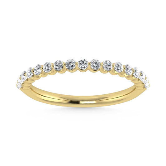 14K Yellow Gold Lab Grown Diamond 1/4 Ct.Tw. Stackable Band