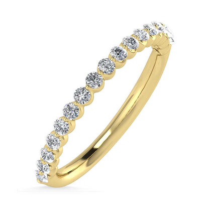 14K Yellow Gold Lab Grown Diamond 1/4 Ct.Tw. Stackable Band