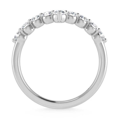 14K White Gold Lab Grown Diamond 3/8 Ct.Tw. Chevron Band