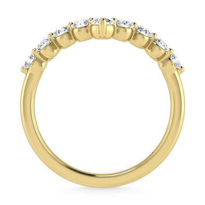 14K Yellow Gold Lab Grown Diamond 3/8 Ct.Tw. Chevron Band