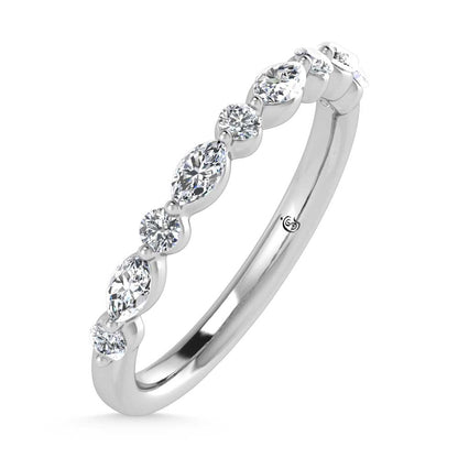 14K White Gold Lab Grown Diamond 1/3 Ct.Tw. Band
