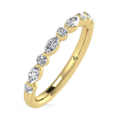 14K Yellow Gold Lab Grown Diamond 1/3 Ct.Tw. Band