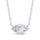 14K White Gold Lab Grown Diamond 1/2 Ct.Tw. Marquise Shape Solitaire Necklace - 16 inches