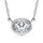 14K White Gold Lab Grown Diamond 1/2 Ct.Tw. Oval Shape Solitaire Necklace - 16 inches
