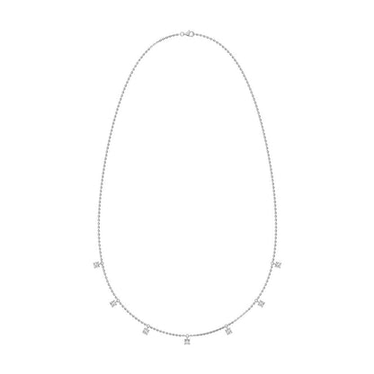 14K White Gold Lab Grown Diamond 1/2 Ct.Tw. 7 Stone Necklace