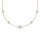14K Yellow Gold Oval Shape Lab Grown Diamond 5/8 Ct.Tw. 7 Stone Necklace