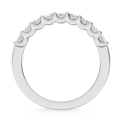 14K White Gold Lab Grown Diamond 1 Ct.Tw. Half Way Emerald Band