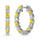 14K White Gold 3 Ct.Tw. Alternate White and Yellow Lab Grown Diamond Hoop Earrings