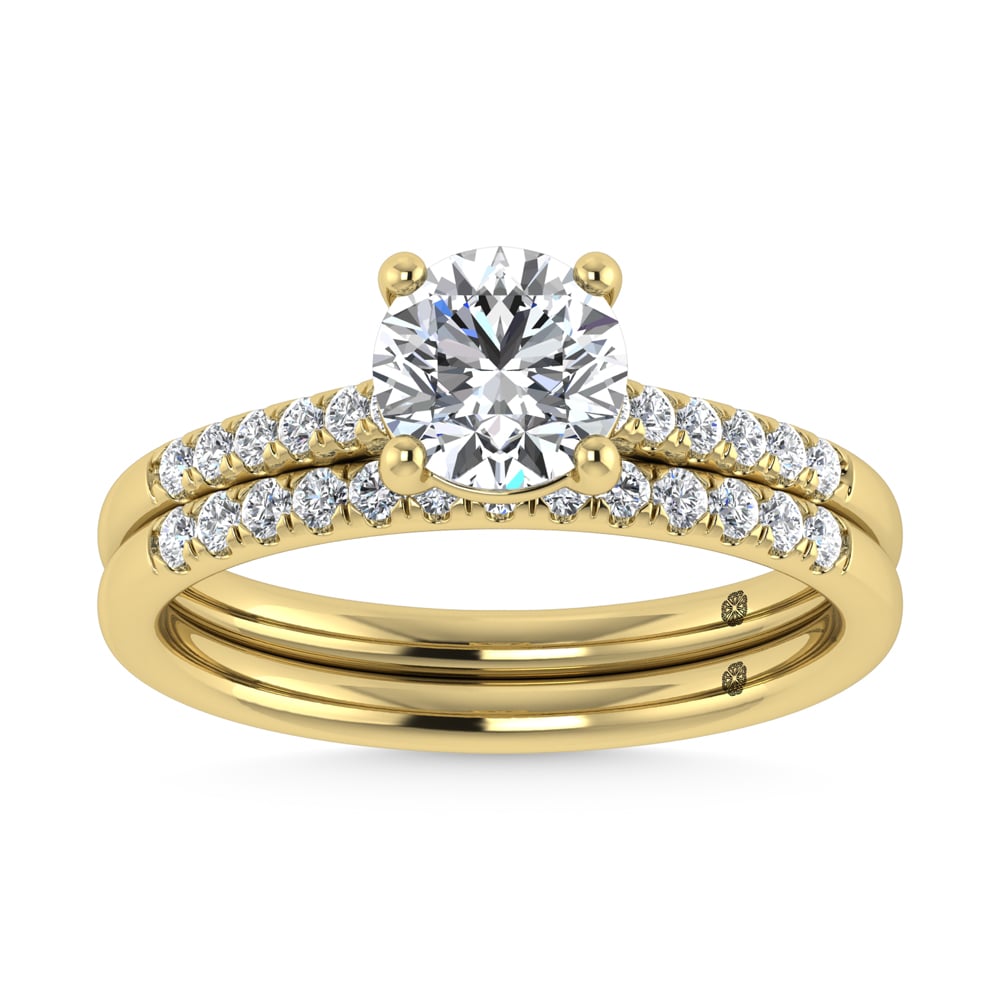 10K Yellow Gold Lab Grown Diamond 1 1/4 Ct.Tw. Classic Bridal Ring