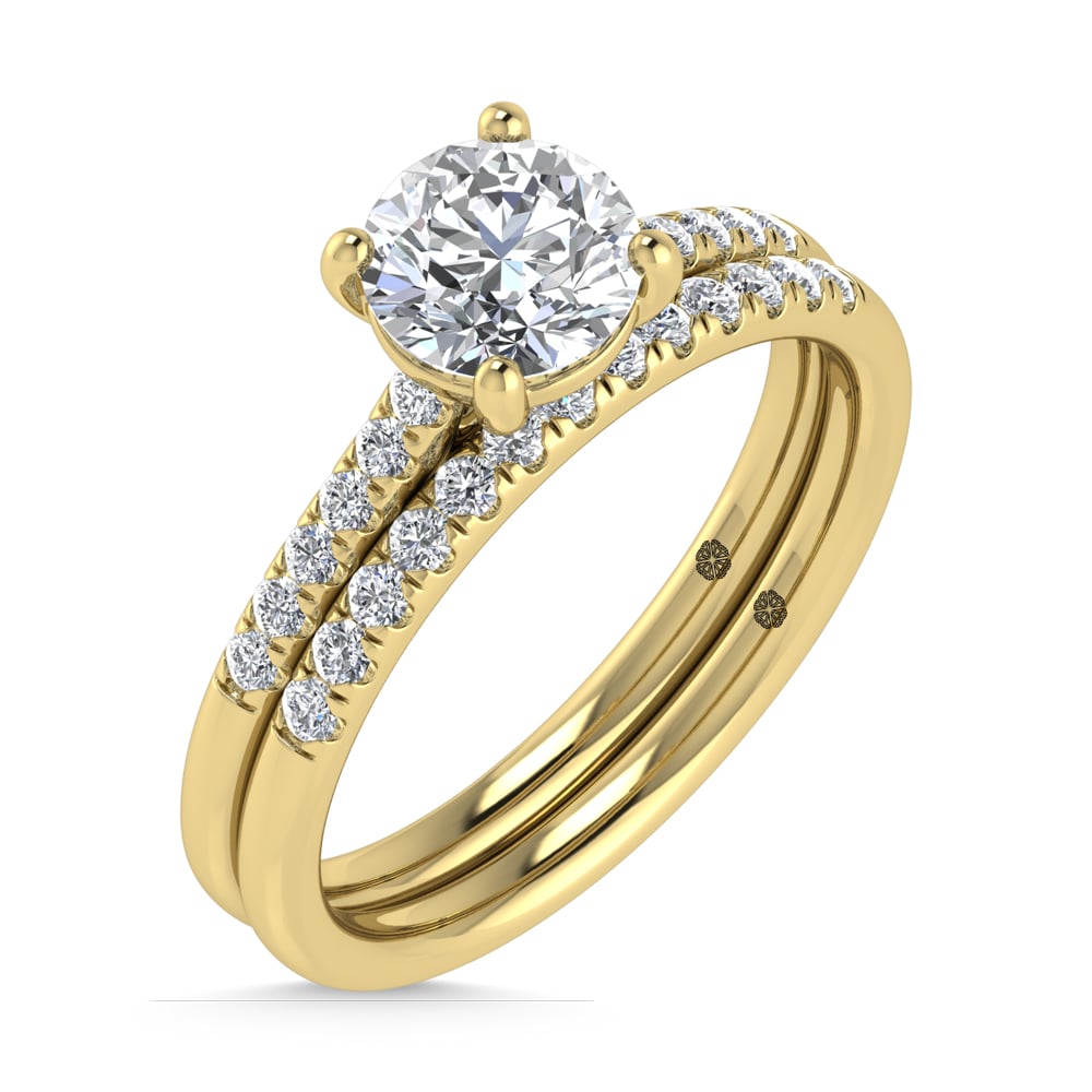 10K Yellow Gold Lab Grown Diamond 1 1/4 Ct.Tw. Classic Bridal Ring