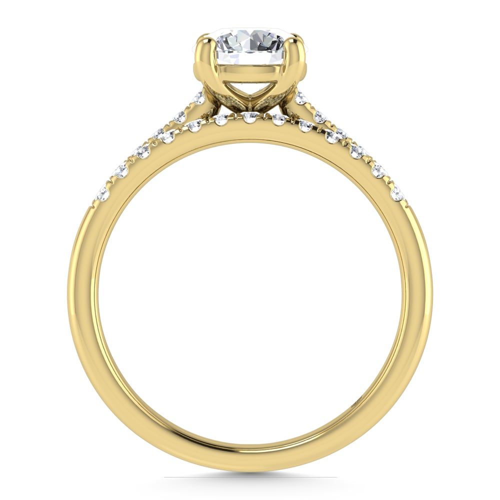 10K Yellow Gold Lab Grown Diamond 1 1/4 Ct.Tw. Classic Bridal Ring