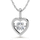14K White Gold Lab Grown Diamond 1 Ct.Tw. Bezel Set Heart Shape Pendant (Center 1 ctw)