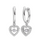 10K White Gold Lab Grown Diamond 1/3 Ct.Tw. Heart Shape Halo Earrings