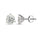 14K White Gold Lab Grown Diamond 1/3 Ct.Tw. Non certified CVD VS1+ G+ Martini Stud Earrings (Available in 0.15ctw to 3ctw)
