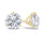 14K Yellow Gold Lab Grown Diamond 1/4 Ct.Tw. Non certified CVD VS1+ G+ Martini Stud Earrings (Available in 0.15ctw to 3ctw)