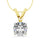 14K Yellow Gold Lab Grown Diamond 3/4 Ct.Tw. Non certified CVD VS1+ G+ Solitaire Pendant (Available in 0.10ctw to 2ctw)