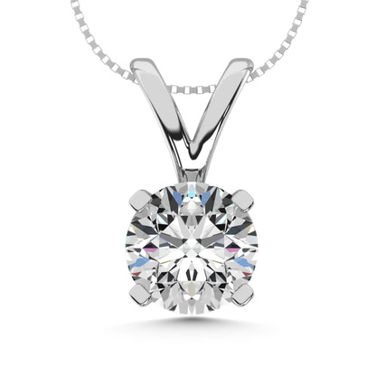 14K White Gold Labgrown Diamond 2 Ct.Tw. Solitaire Pendant