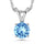 14K White Gold Lab Grown Blue Diamond 1/2 Ct.Tw. Solitaire Pendant