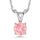 14K White Gold Lab Grown Pink Diamond 1/2 Ct.Tw. Solitaire Pendant