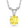14K White Gold Lab Grown Yellow Diamond 1/2 Ct.Tw. Solitaire Pendant