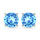 14K White Gold Lab Grown Blue Diamond 3/8 Ct.Tw. Stud Earrings