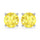 14K White Gold Lab Grown Yellow Diamond 3/4 Ct.Tw. Stud Earrings