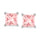 14K White Gold Lab Grown Pink Diamond 1/2 Ct.Tw. Princess Stud Earrings