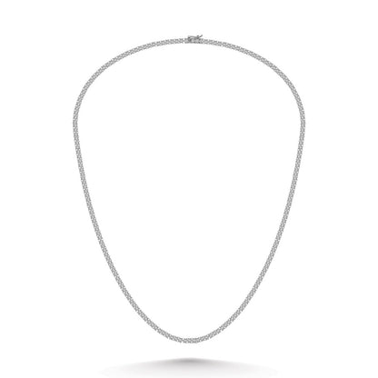 Sterling Silver Lab Grown Diamond 2 5/8 Ct.Tw. 4 Prong Illusion Necklace 18 Inch (10 CT Look)