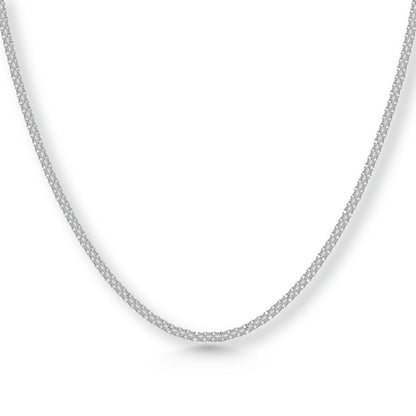 Sterling Silver Lab Grown Diamond 3 1/2 Ct.Tw. 4 Prong Illusion Necklace 24 Inch (10 CT Look)