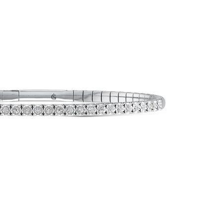 Sterling Silver Labgrown Diamond 1/2 Ct.Tw. Flexi Bangle
