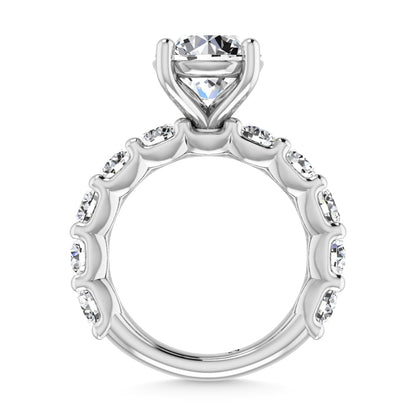 14K White Gold Labgrown Diamond 4 1/3 Ct.Tw. Three Forth Engagement Ring With Center 3 ctw