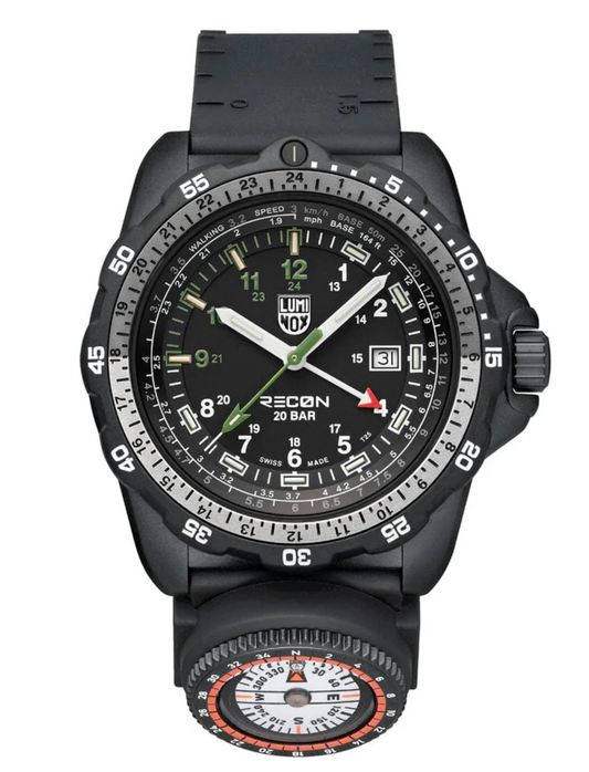 Luminox XL.8837.2 GMT Watch  Swiss Made, 200m Water Resistant, Compass Strap