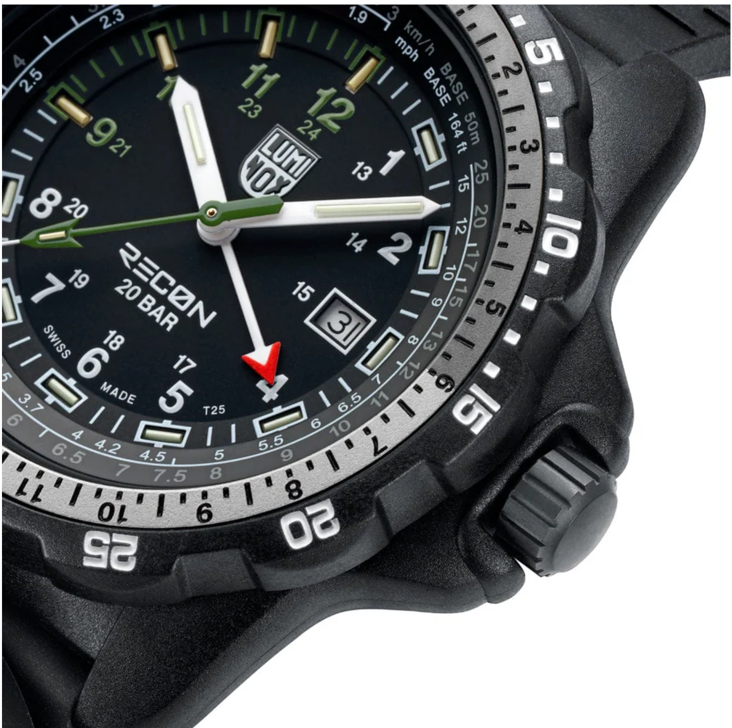 Luminox XL.8837.2 GMT Watch  Swiss Made, 200m Water Resistant, Compass Strap