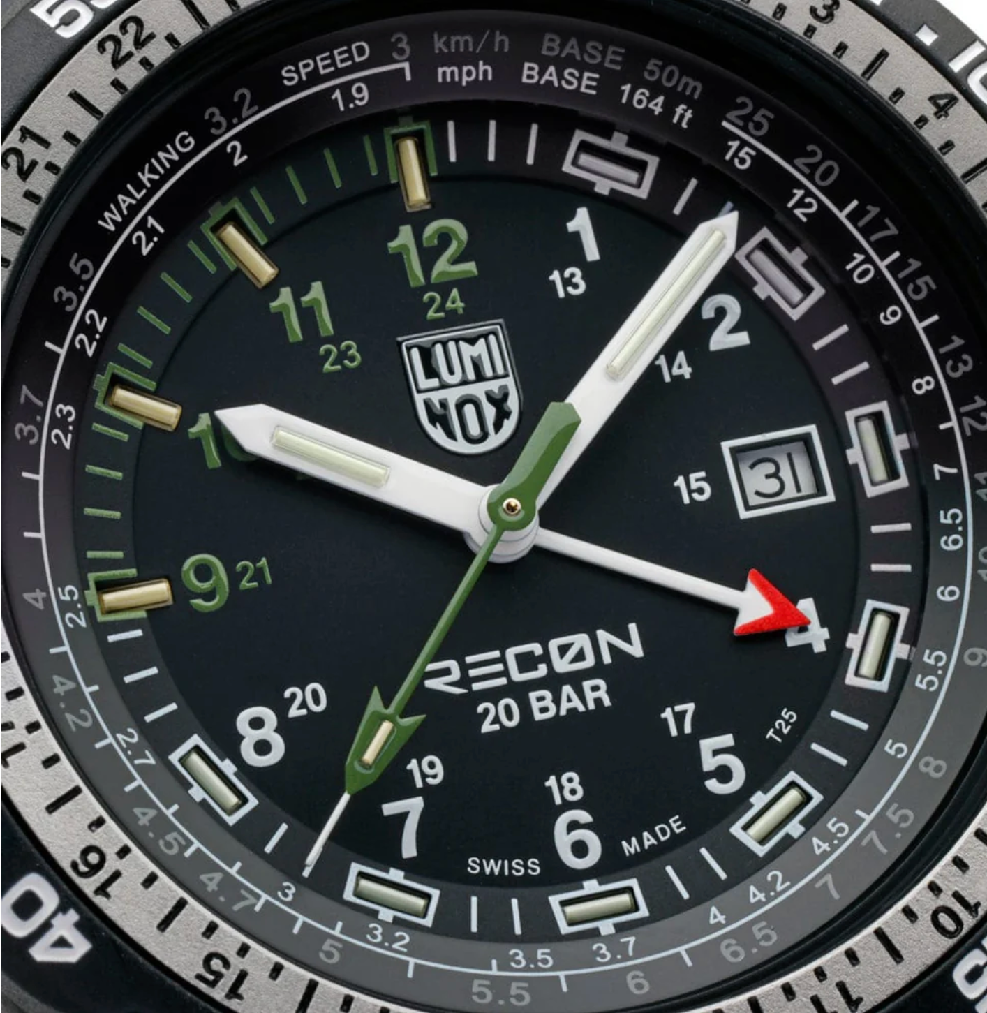 Luminox XL.8837.2 GMT Watch  Swiss Made, 200m Water Resistant, Compass Strap