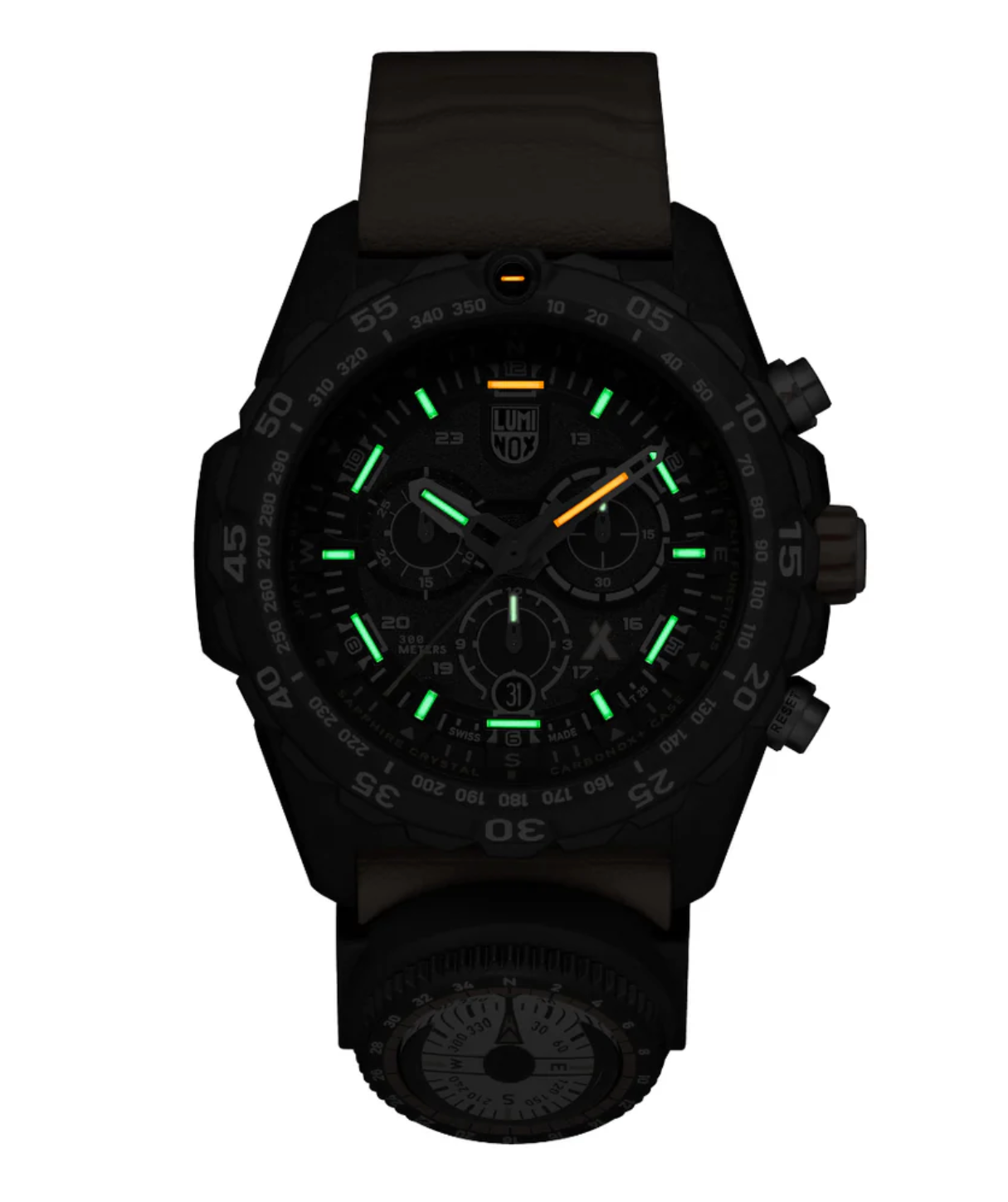 Luminox XB.3749 Bear Grylls 45mm Carbonox Swiss Chronograph Orange Strap