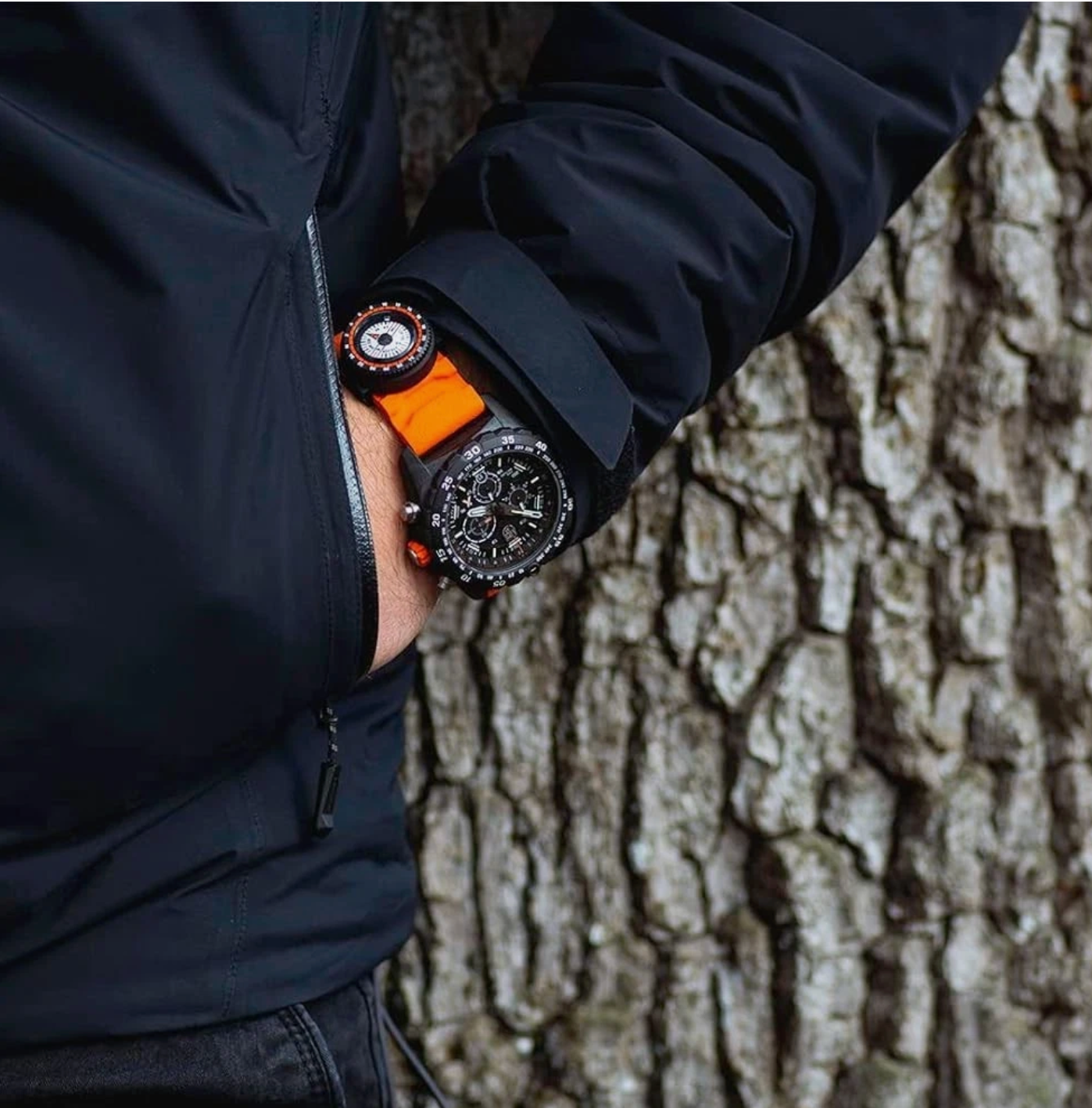 Luminox XB.3749 Bear Grylls 45mm Carbonox Swiss Chronograph Orange Strap
