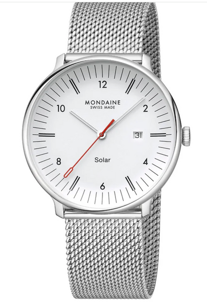 Mondaine Solar MLE.41910.SM Double Sapphire Glass Milanese 41mm Swiss Made Watch